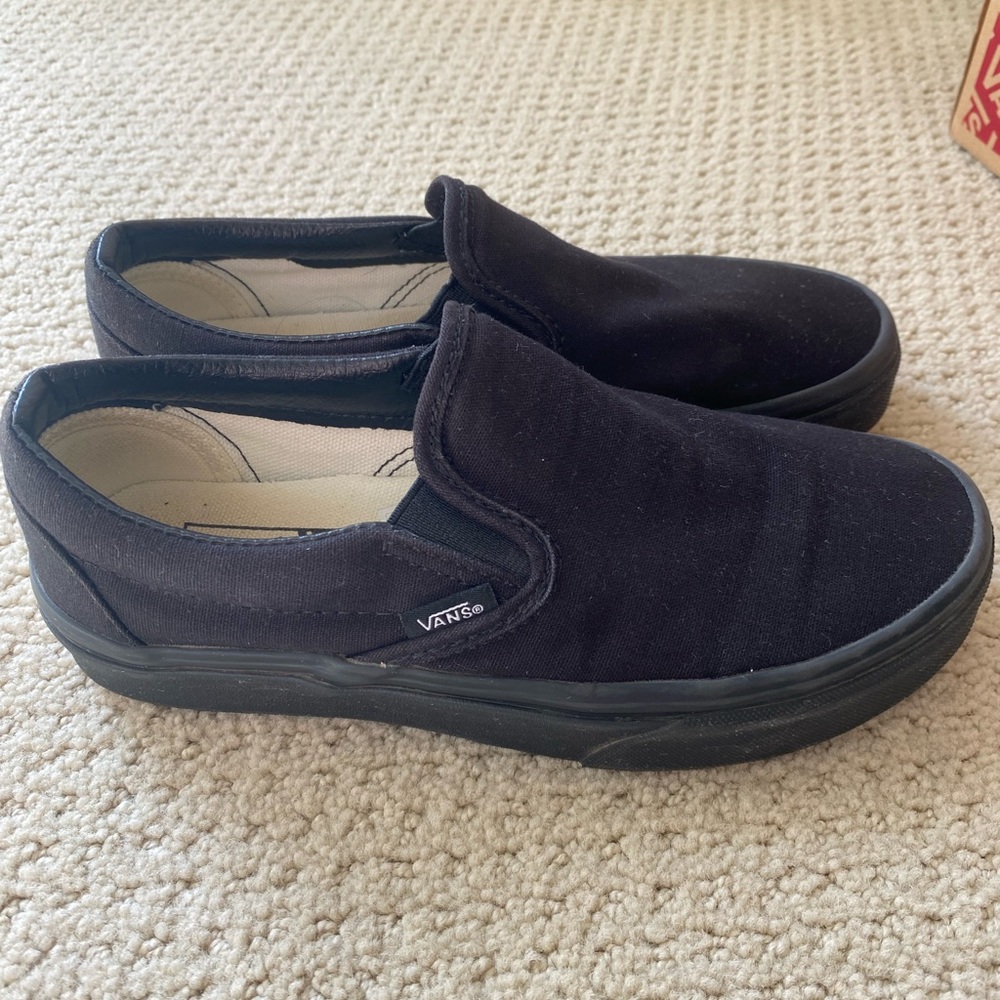 Vans Classic Slip-On all black size 4 hardly worn